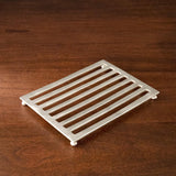 Silver Brass Rectangle Trivet - ellementry