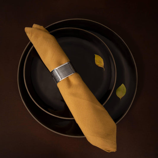 silver brass napkin ring-oval - ellementry