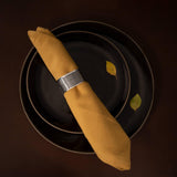 silver brass napkin ring-oval - ellementry