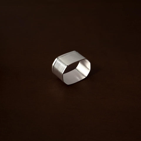silver brass napkin ring-oval - ellementry