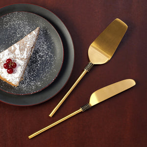 Masai Gold Cake Server Set