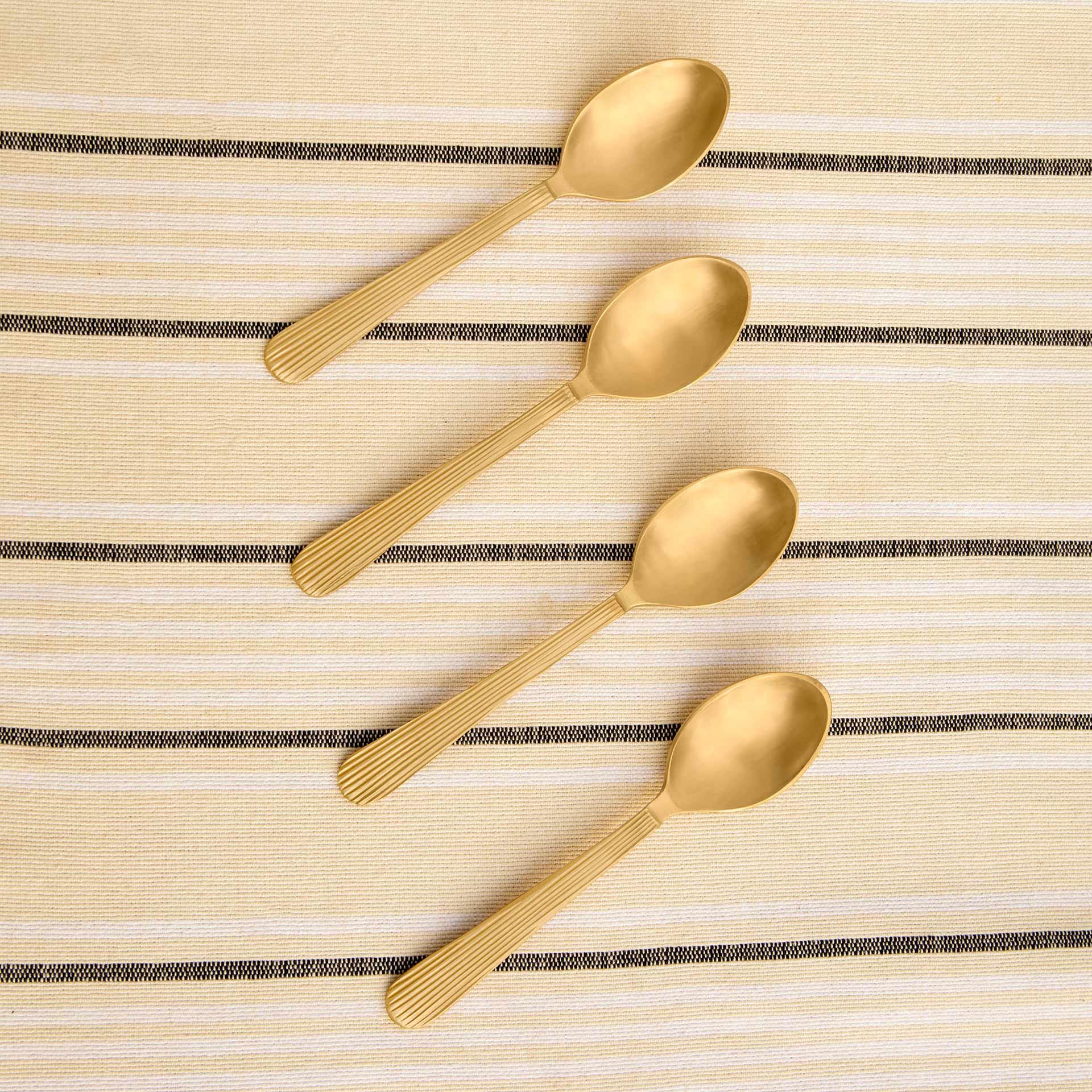 Celestial Brass Table Spoon Set of 4