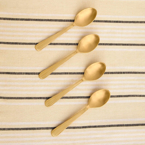Celestial Brass Table Spoon Set of 4 - ellementry
