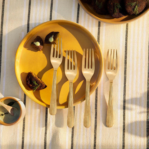 Celestial Brass Fork Set of 4 - ellementry