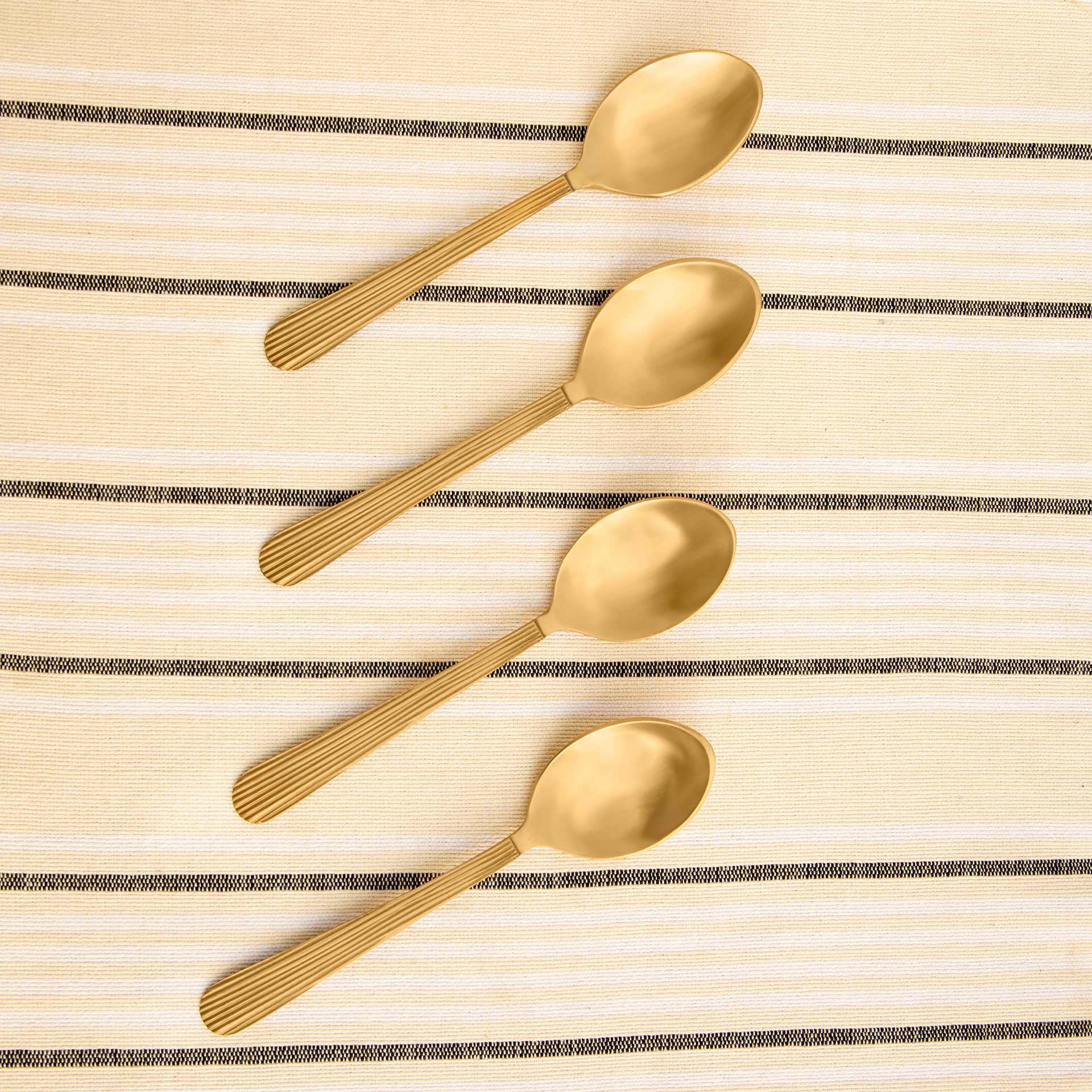 Celestial Brass Tea Spoon Set of 4