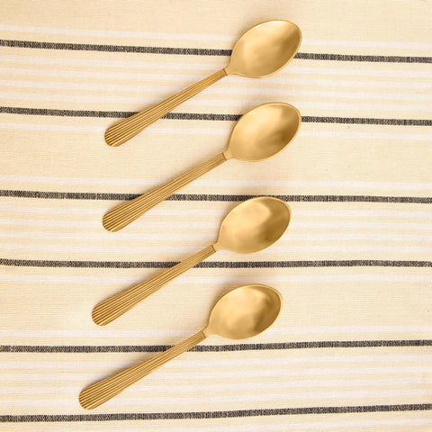 Celestial Brass Tea Spoon Set of 4 - ellementry