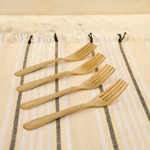 Celestial Brass Fruit Fork Set of 4 - ellementry