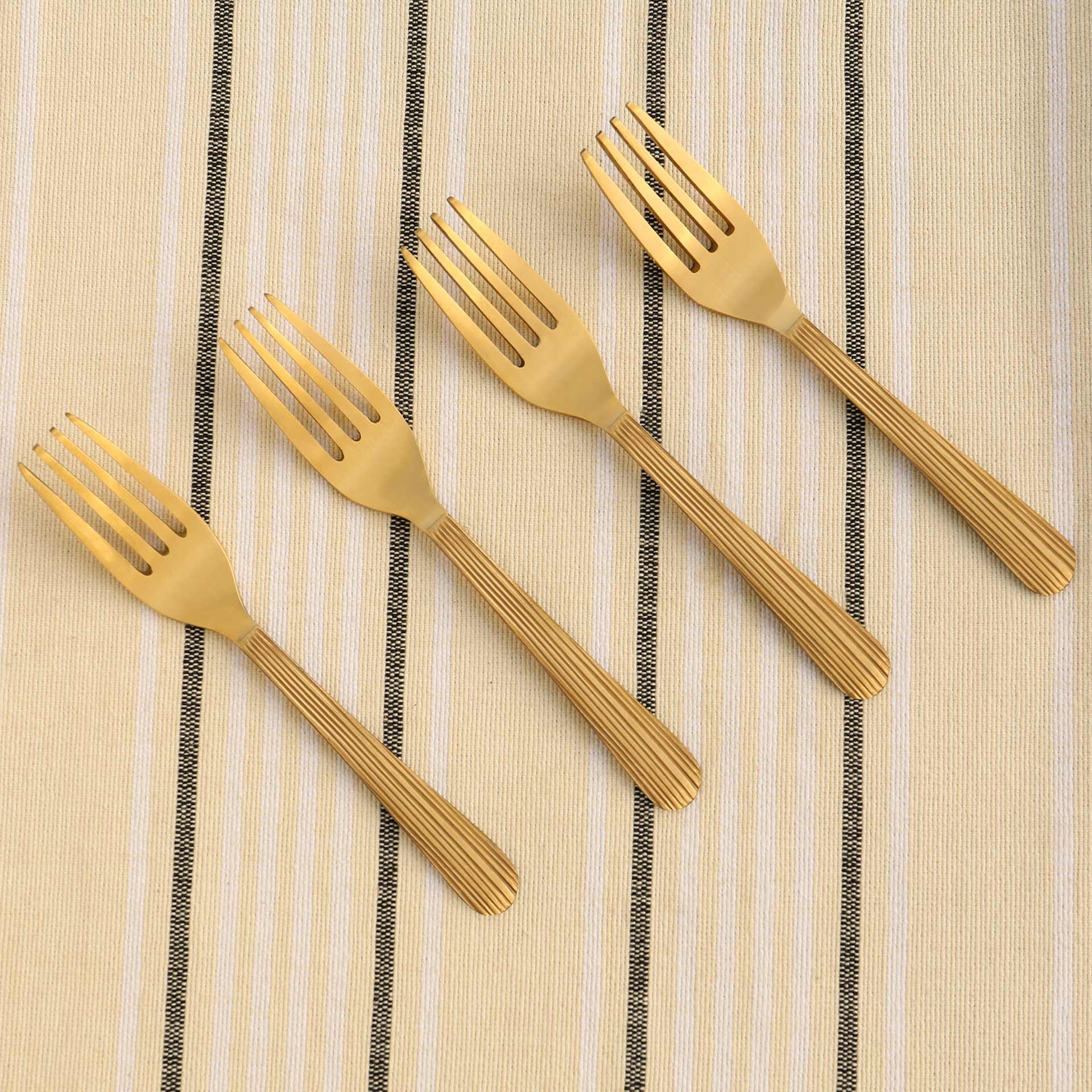 Celestial Brass Fruit Fork Set of 4