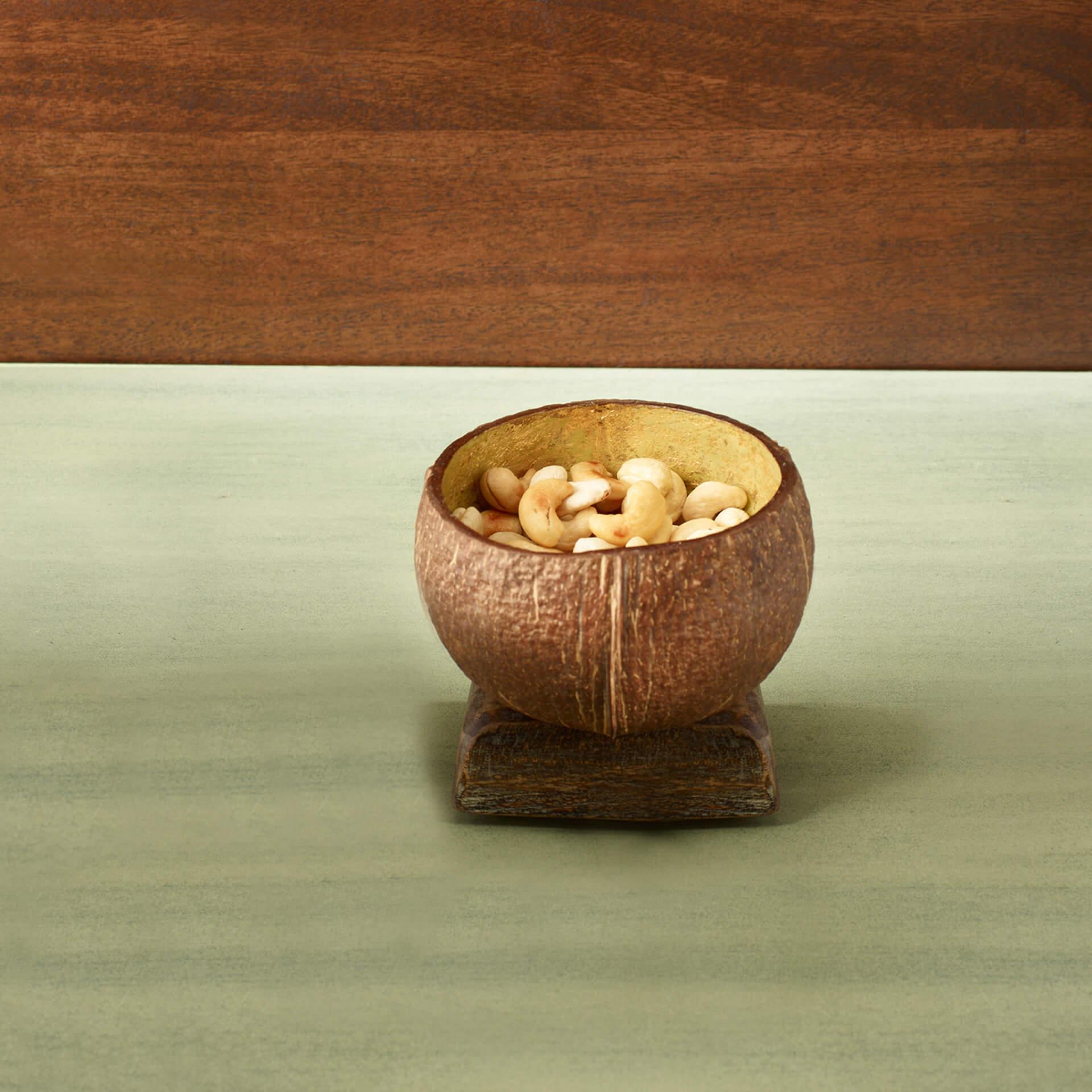 Green Coconut Nut Bowl