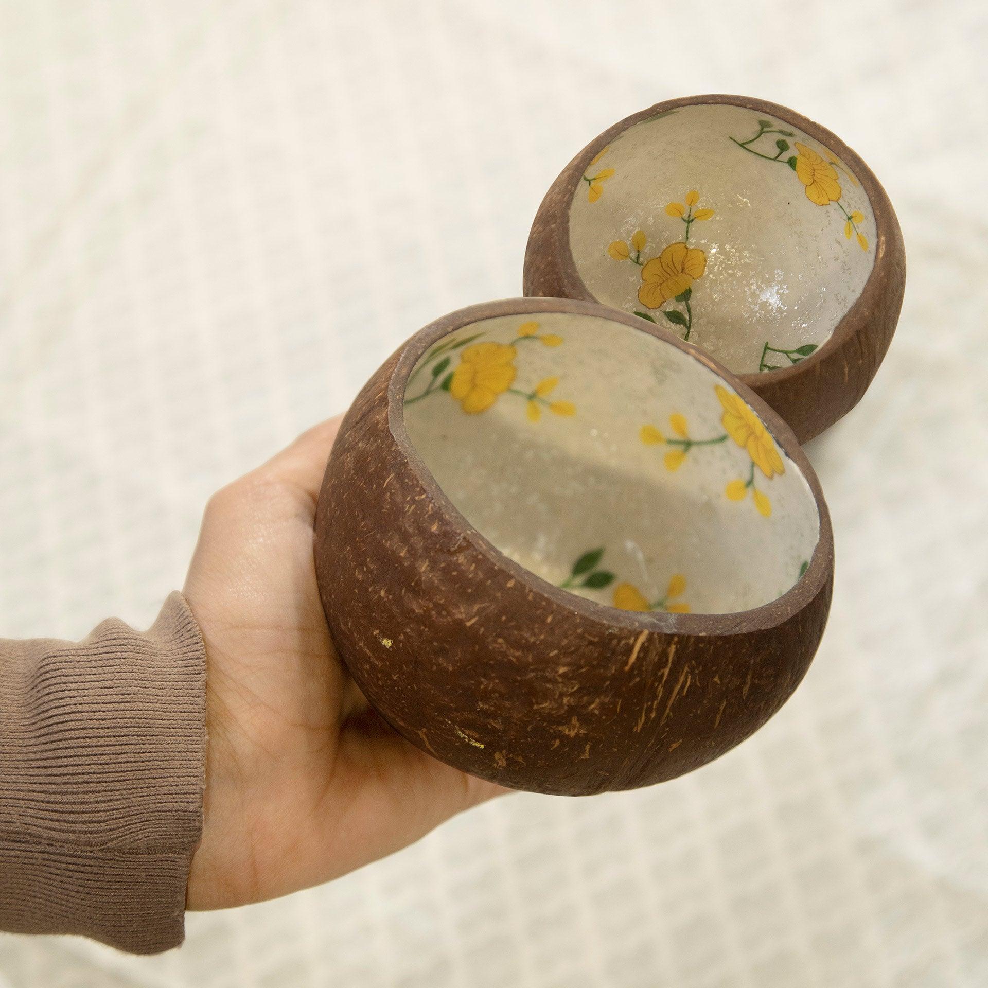 Summer breeze coconut bowl set of 2