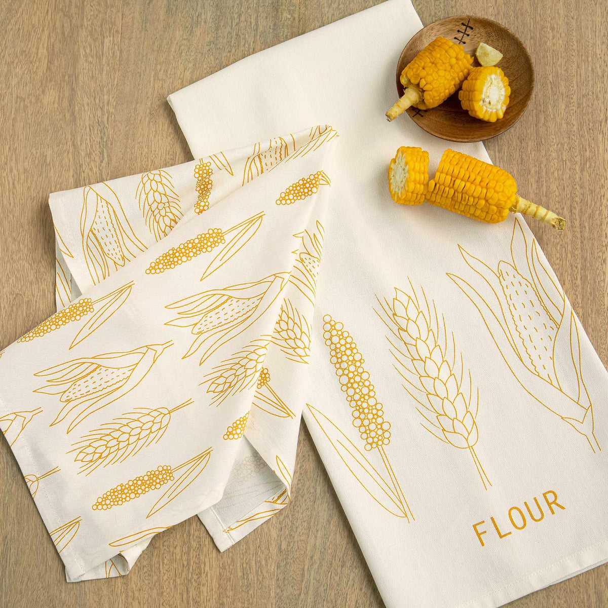 Flour Dish Towel Set of Two (Amber) - ellementry