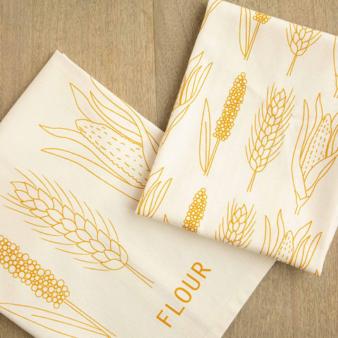 Flour Dish Towel Set of Two (Amber) - ellementry