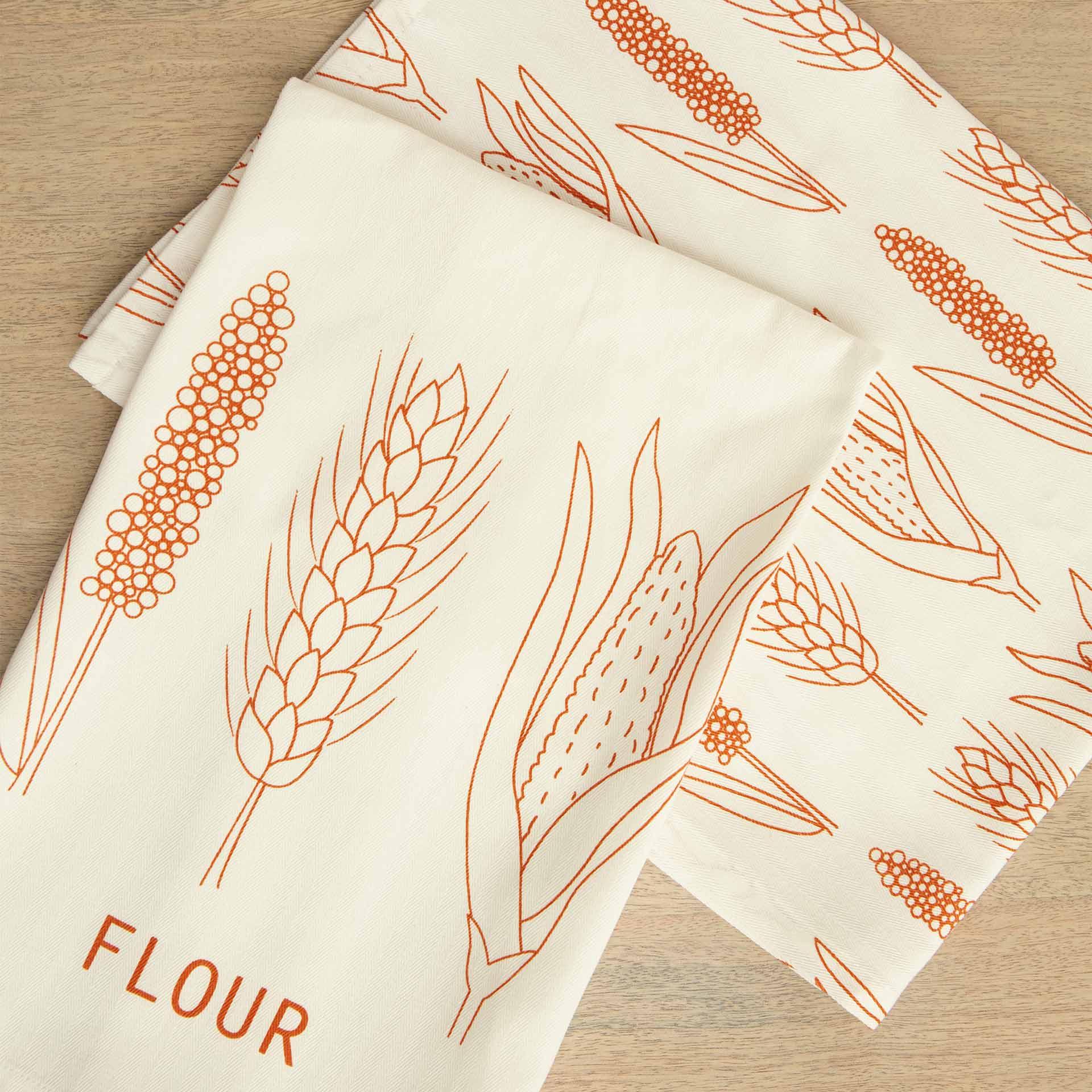 Flour Dish Towel Set of Two (Terracotta)