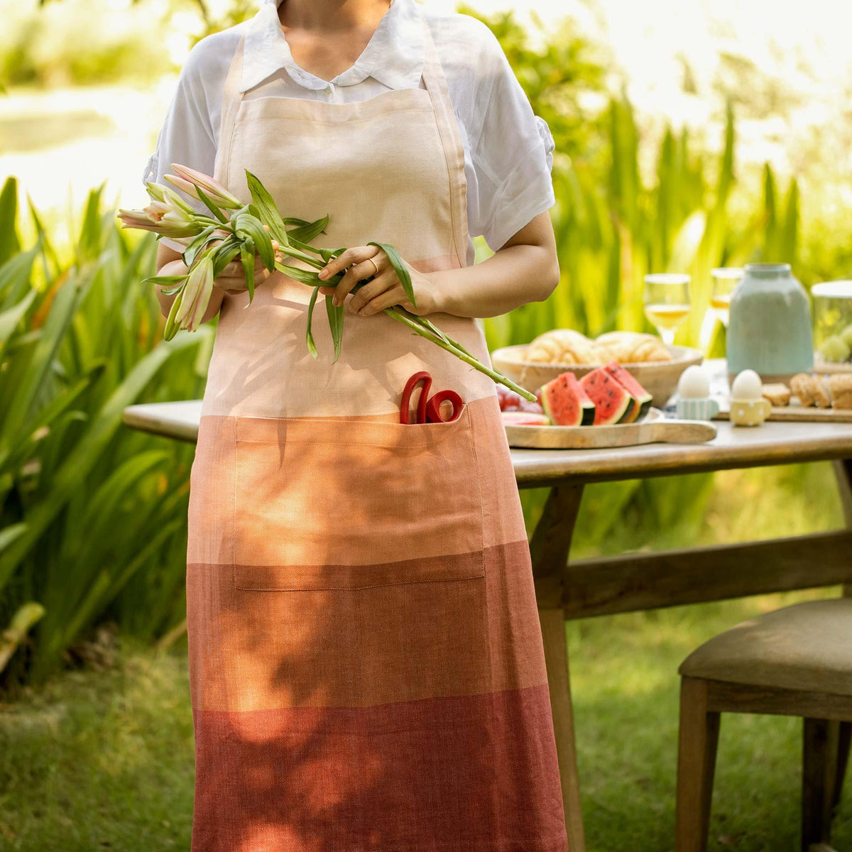 Blush Cotton Kitchen Apron - ellementry