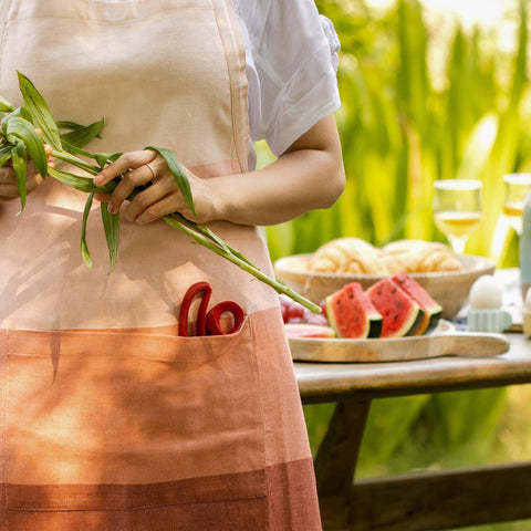 Blush Cotton Kitchen Apron - ellementry