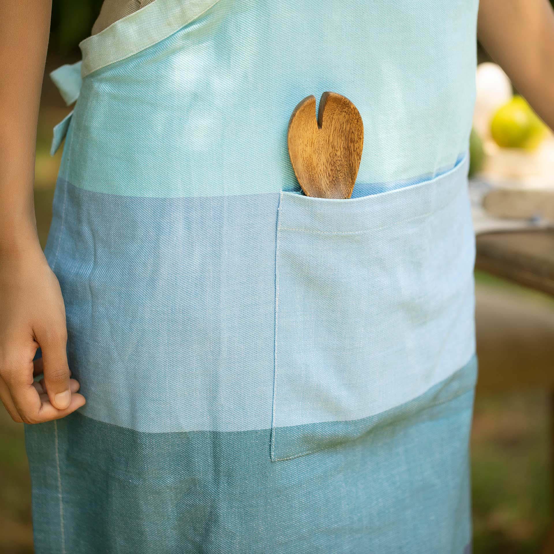Waffle Blue Kitchen Apron