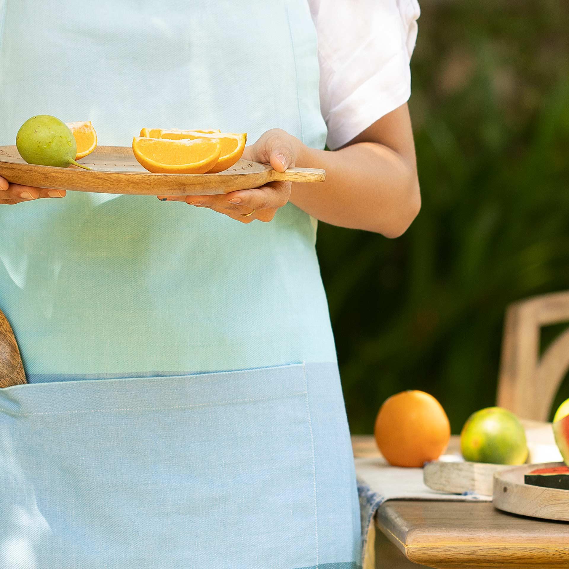 Waffle Blue Kitchen Apron