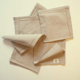 Royal offwhite Cotton Napkin Set of 6 - ellementry