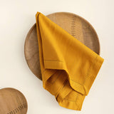Mustard 100% Cotton Napkin Set of 6 - ellementry