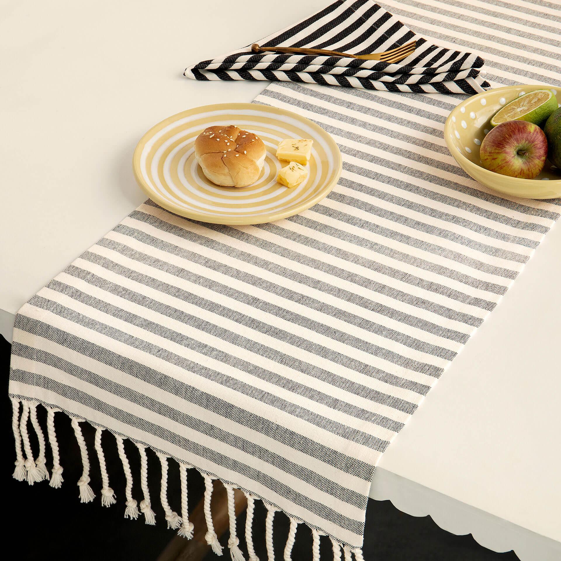 Classic Stripes 100% Cotton Table Runner