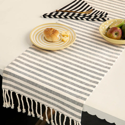 Classic Stripes 100% Cotton Table Runner - ellementry