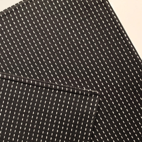 Pinstriped 100% Cotton Placemat Set of 6 (Charcoal Grey) - ellementry