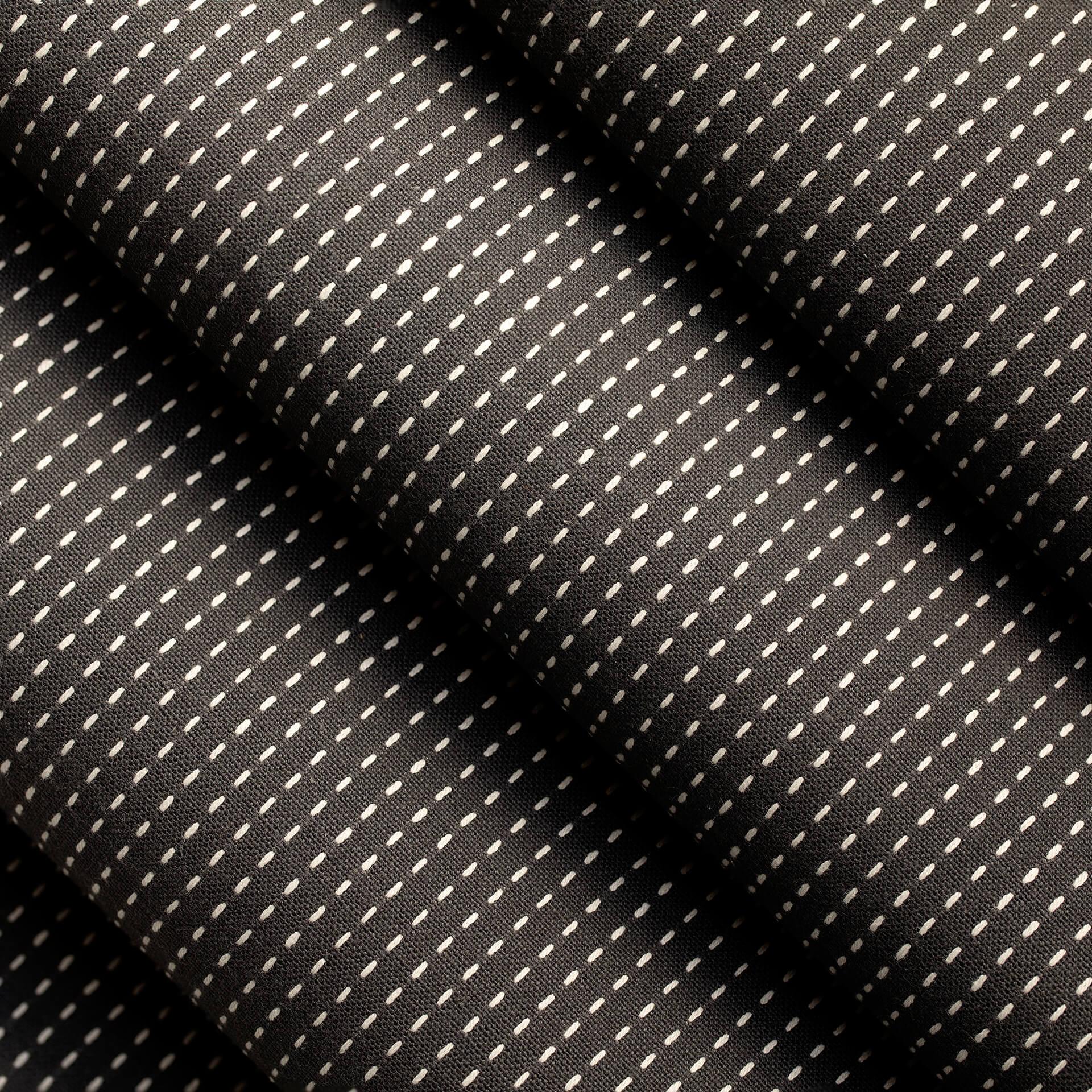 Pinstriped 100% Cotton Table Runner (Charcoal Grey)