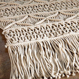 Macrame Cotton Table Runner Natural - ellementry