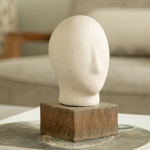 Calm Face Ecomix Sculpture - White - ellementry