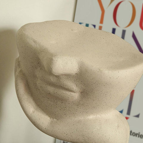 Restive Face Ecomix Sculpture - White - ellementry