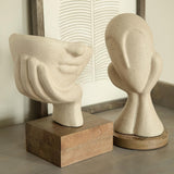Restive Face Ecomix Sculpture - White - ellementry