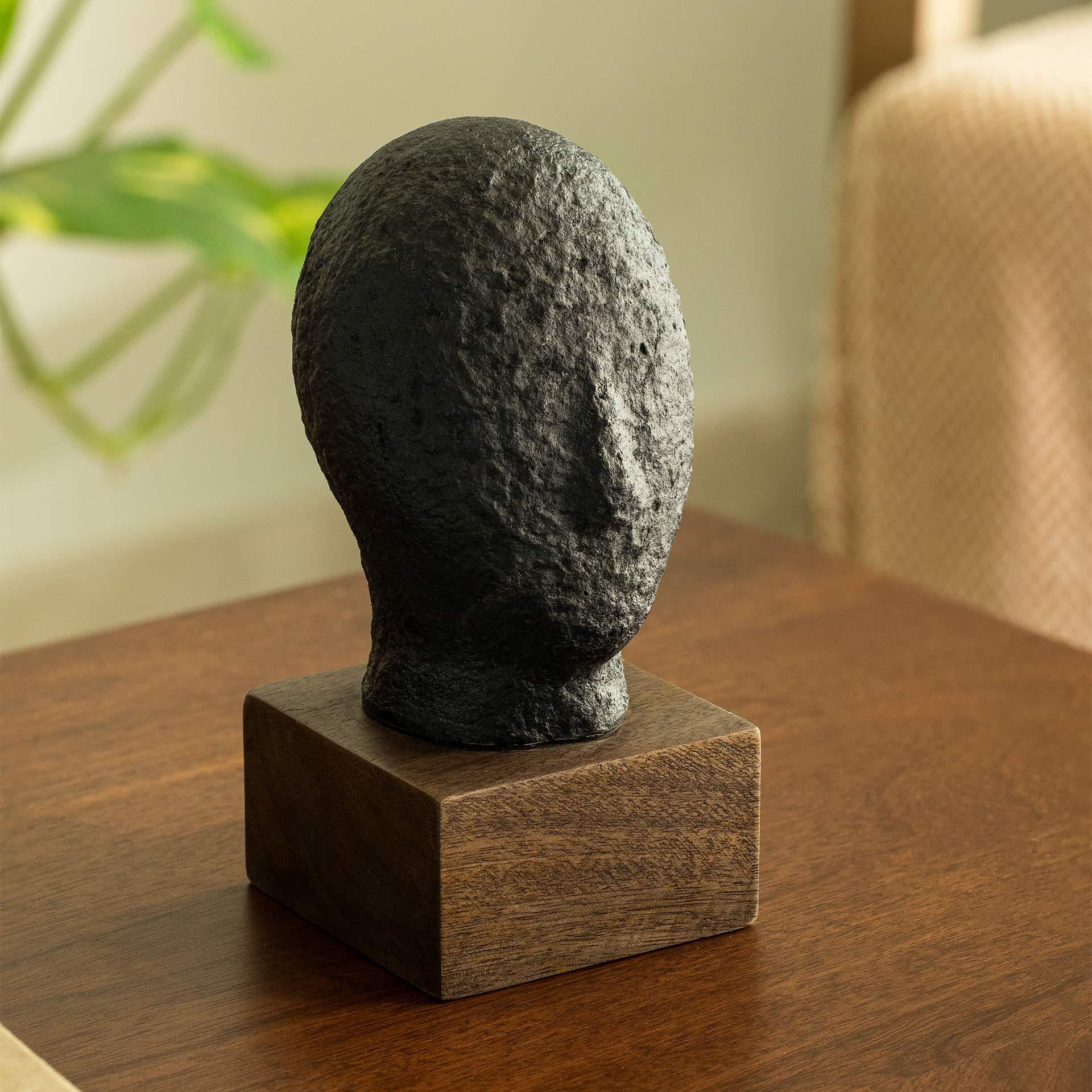 Calm Face Ecomix Sculpture - Black