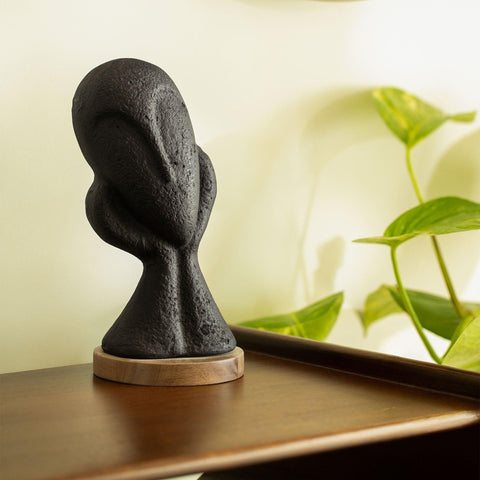 Spellbound Face Ecomix Sculpture - Black - ellementry