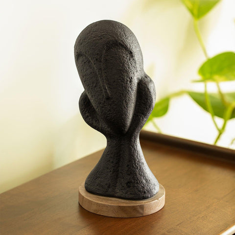 Spellbound Face Ecomix Sculpture - Black - ellementry