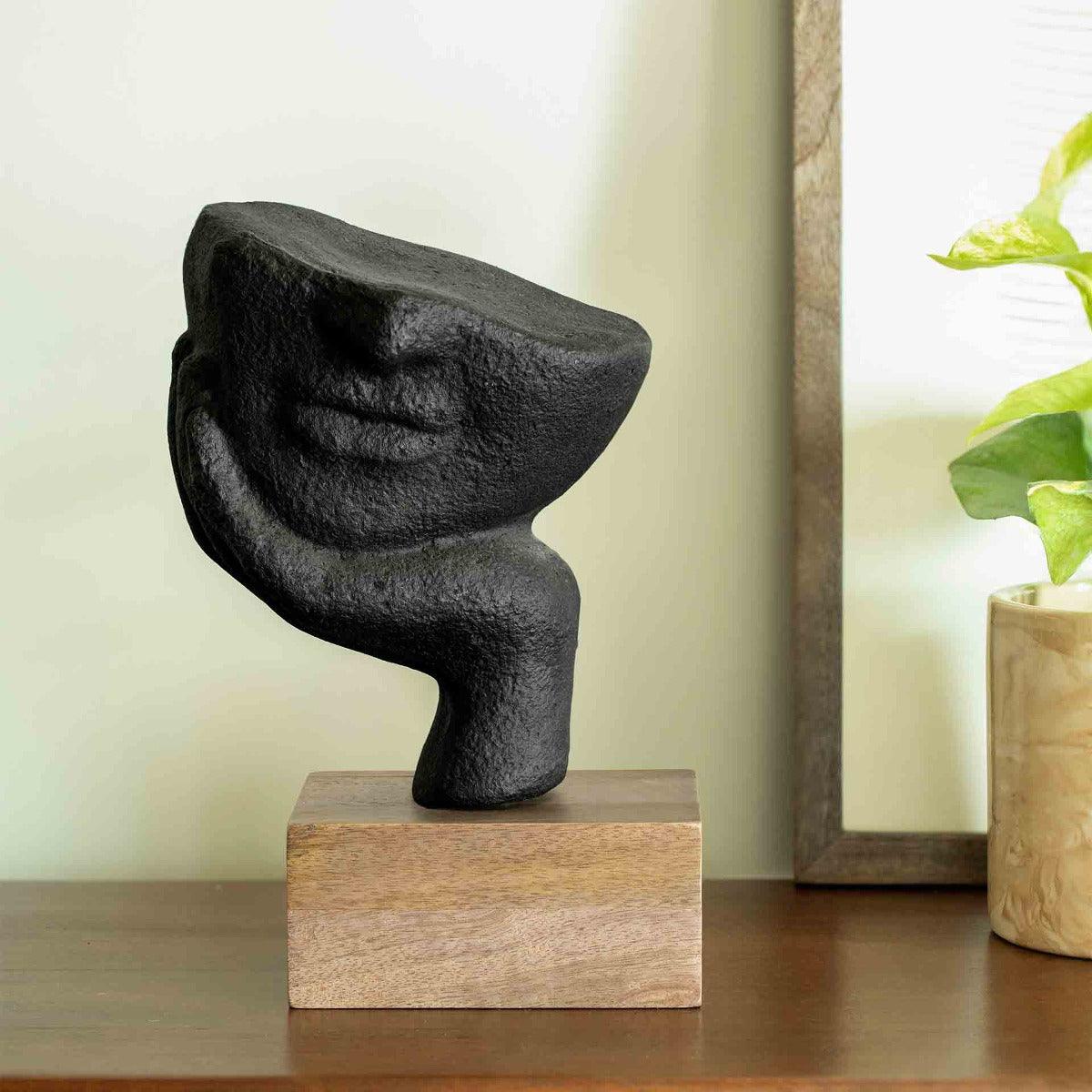 Restive Face Ecomix Sculpture - Black - ellementry