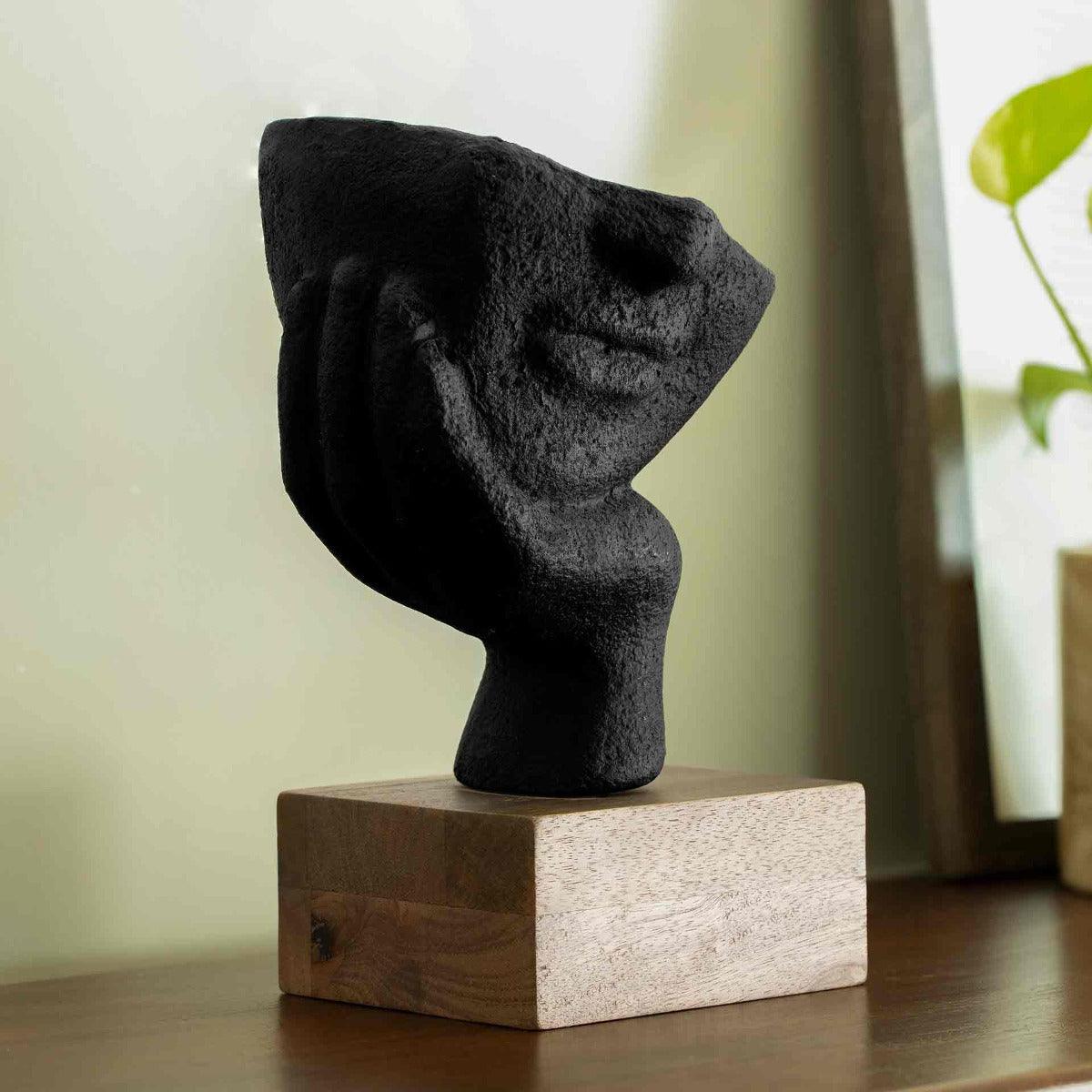 Restive Face Ecomix Sculpture - Black