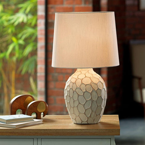 Pebble Pot Lamp With Shade- Ecomix - ellementry