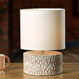 Pebble Drum Lamp With Shade - ellementry