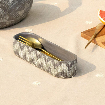 Akoda Grey Ecomix Rectangle Cutlery Stand - ellementry