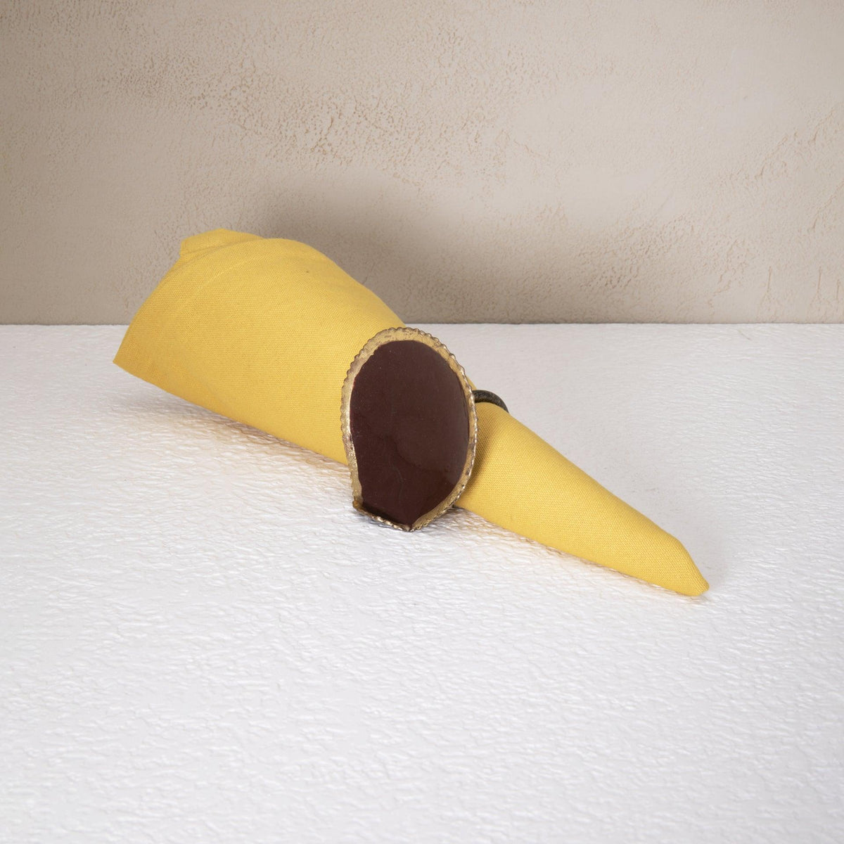 fine dine maroon napkin ring gift set- round set of 2 - ellementry