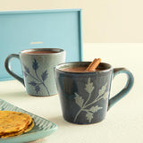Indigo Symphony Coffee Mug Set of Two - ellementry