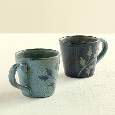 Indigo Symphony Coffee Mug Set of Two - ellementry