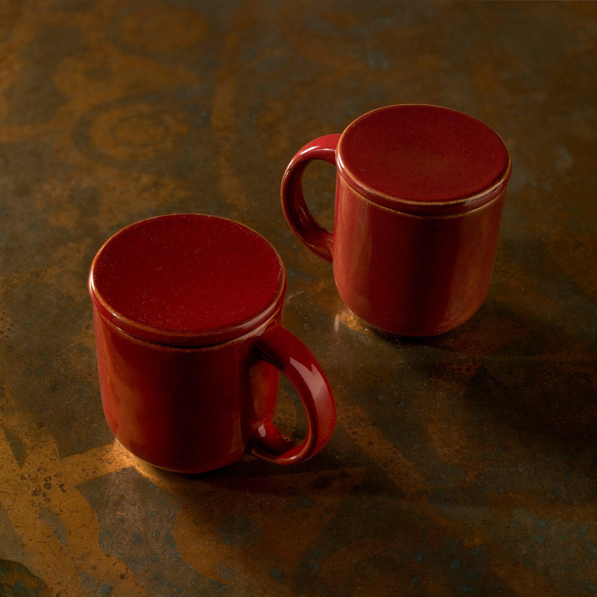Picante Coffee Mug Set of Two (With Lid)