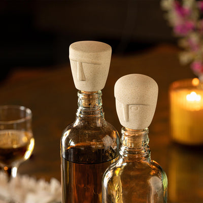 Head(y) Ceramic Bottle Stopper Set of Two - ellementry