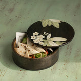 Frangipani Roti Box With Muslin Cloth - ellementry