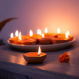 Shathdeep Handmade Diya Set of 24 - ellementry