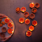 Shathdeep Handmade Diya Set of 24 - ellementry