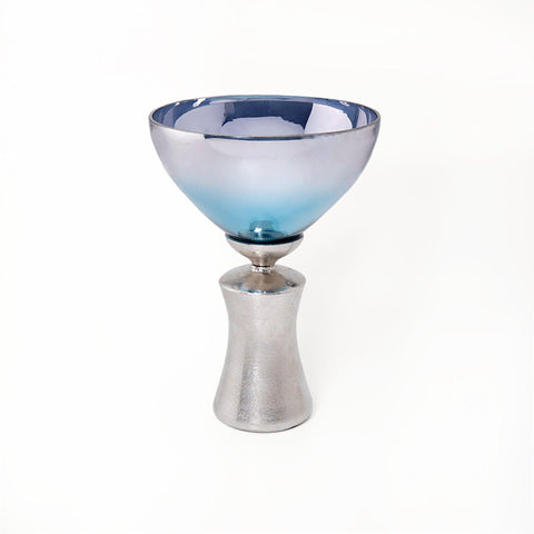 blue ombre decorative glass-enamel bowl- small - ellementry