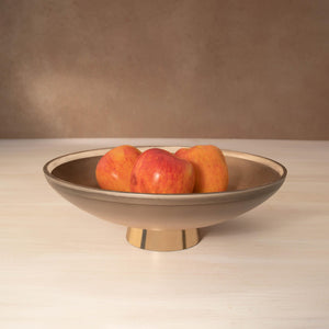 gold glass bowl- small