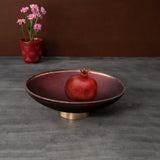 Glass Bowl Sml Maroon - ellementry